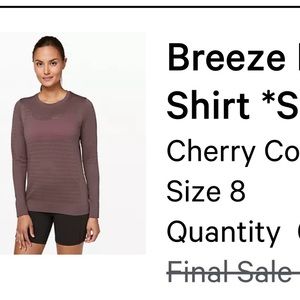 Lululemon Breeze By Shirt